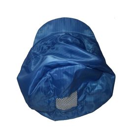 Warna Biru Anti Static ESD Visor Cap Pita Elastis Di Sekitar Mesh Terbuka Di Atas