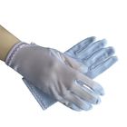 Cleanroom Inspection Nylon Tricot Gloves Ringan Bebas Debu Ukuran M / L