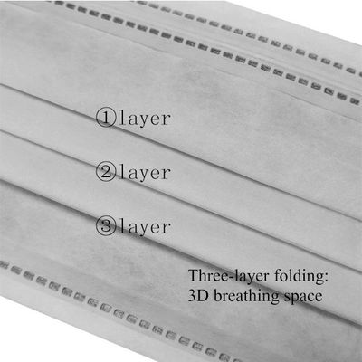 Masker Wajah 3 Ply Nonwoven Sekali Pakai Putih Untuk Cleanroom