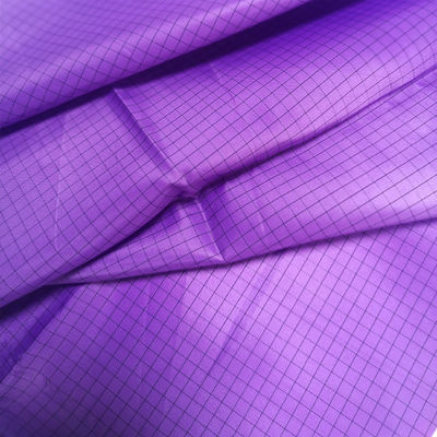 98% Polyester 2% Carbon Fiber ESD 5MM Grid Fabric Untuk Cleanroom Garment