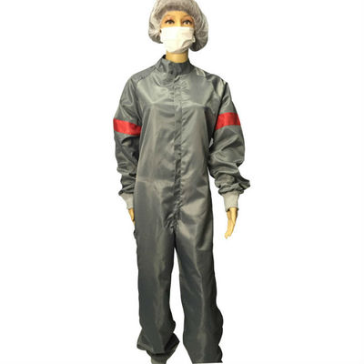 Jumpsuit ESD Anti Statis Cleanroom Disesuaikan Dengan Manset Rajutan
