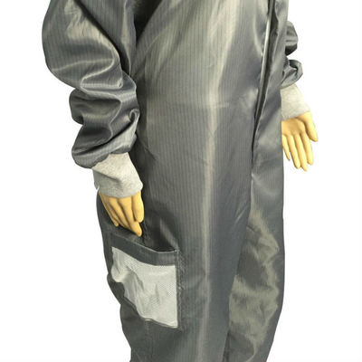 Jumpsuit ESD Anti Statis Cleanroom Disesuaikan Dengan Manset Rajutan