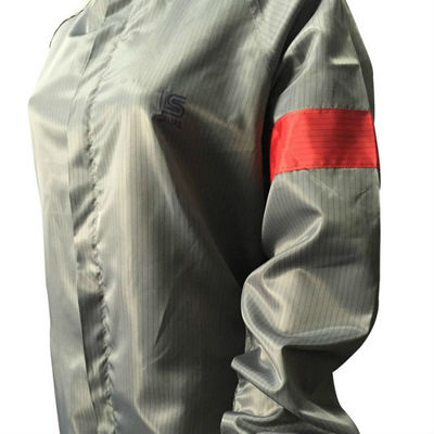 Jumpsuit ESD Anti Statis Cleanroom Disesuaikan Dengan Manset Rajutan