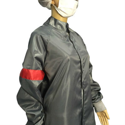 Jumpsuit ESD Anti Statis Cleanroom Disesuaikan Dengan Manset Rajutan