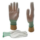 Antislip White Polyester Pu Palm Gloves Untuk Industri S M L XL XXL