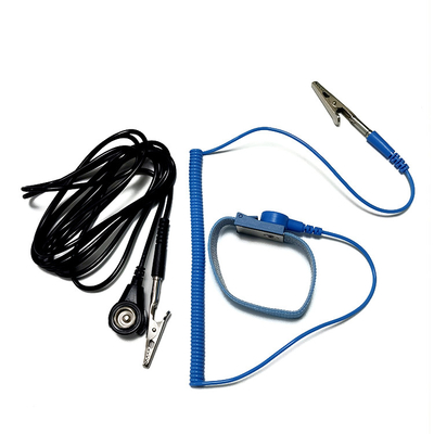 Kain Konduktif ESD Wrist Strap Grounding Wire Suit Untuk ESD Mat
