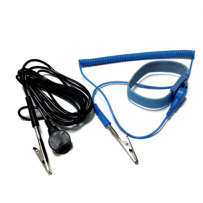 Kain Konduktif ESD Wrist Strap Grounding Wire Suit Untuk ESD Mat