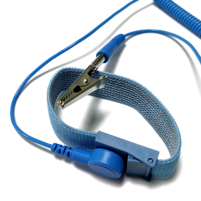 Kain Konduktif ESD Wrist Strap Grounding Wire Suit Untuk ESD Mat