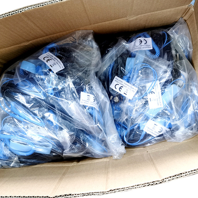 Kain Konduktif ESD Wrist Strap Grounding Wire Suit Untuk ESD Mat