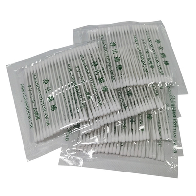 Double Tip Lint Free Clean Room Cotton Swab Industri Sekali Pakai