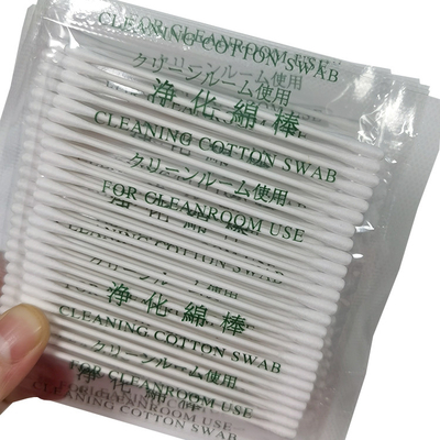 Double Tip Lint Free Clean Room Cotton Swab Industri Sekali Pakai