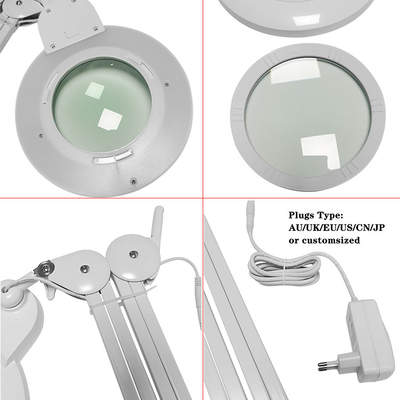 Alat Aman ESD Lampu Kaca Pembesar LED Siang Hari 5600K - 6000K