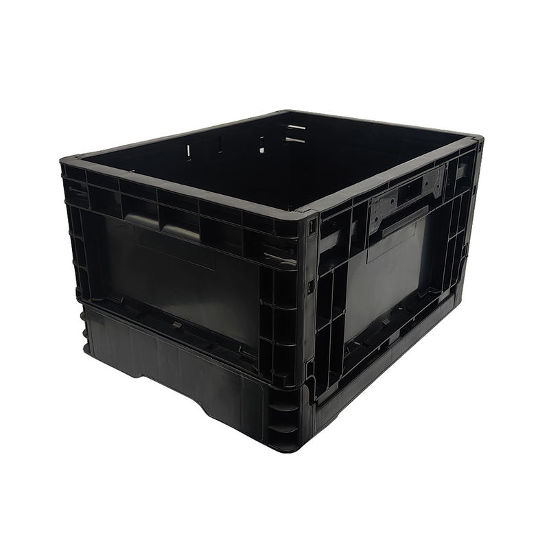 400*300*220MM Kotak Lipat Anti-statis Hitam Kotak Plastik Turnover Kotak Plastik Lipat