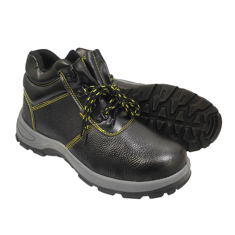 Black Anti Smashing Anti Piercing Steel Toe Protection Safety Shoes Untuk Pembangunan Industri