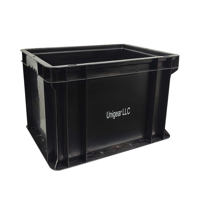 Esd Anti Static Turnover Box Besar Hitam Bagian Mobil Injeksi Molded Plastik Box Anti Static Plastik Box