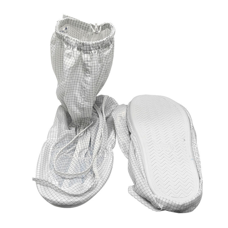 Sepatu ESD Anti Static Putih 5mm Gird Kain ESD Safety Boots Kamar Bersih Boot anti debu