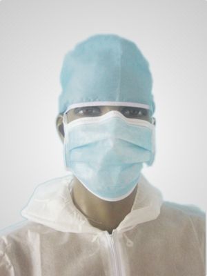 Dasi Dokter Pada Topi Bedah Bouffant Sekali Pakai Ukuran 64X15 cm Berat 25GSM