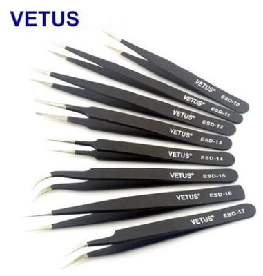 Pinset Plastik ESD Esd Presisi Aman AISI 302 Panjang Bahan 110 - 140mm