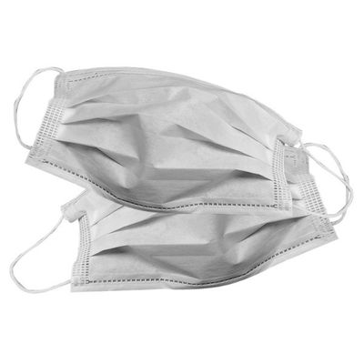Masker Wajah 3 Ply Nonwoven Sekali Pakai Putih Untuk Cleanroom